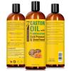 imagePure Cold Pressed Castor Oil  Big 32 fl oz Bottle  Unrefined ampamp Hexane Free  100 Pure Castor Oil for Hair Growth Thicker Eyelashes ampamp Eyebrows Dry Skin Healing Hair Care Joint and Muscle PainFrankincense