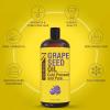 imageSeven Minerals Pure Cold Pressed Grapeseed Oil  Big 32 fl oz Bottle  NonGMO Hexane Free Natural ampamp Lightweight Grape Seed Oil for All Skin Types ampamp Hair Perfect for Massage Therapy ampamp Aromatherapy