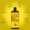 imageSeven Minerals Pure Cold Pressed Sweet Almond Oil  Big 32 fl oz Bottle  Unrefined ampamp100 Natural  For Skin ampamp Hair with No Added Ingredients  Perfect Carrier Oil for Essential Oils32 Fl Oz Pack of 1