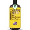imageSeven Minerals Pure Cold Pressed Grapeseed Oil  Big 32 fl oz Bottle  NonGMO Hexane Free Natural ampamp Lightweight Grape Seed Oil for All Skin Types ampamp Hair Perfect for Massage Therapy ampamp Aromatherapy
