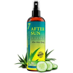 imageSeven Minerals NEW Cooling After Sun Spray with Aloe Vera  For Skin ampamp Face with Instant Sunburn Relief Unlike Regular Aftersun Lotion With Cucumber ampamp Vitamin E 12 Fl OzCucumber