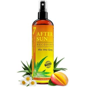 imageSeven Minerals NEW Cooling After Sun Spray with Aloe Vera  For Skin ampamp Face with Instant Sunburn Relief Unlike Regular Aftersun Lotion With Cucumber ampamp Vitamin E 12 Fl OzMango