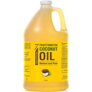imageSeven Minerals Pure Fractionated Coconut Oil  Big 32 fl oz Bottle  NonGMO 100 Natural Lightweight Massage Oil for Massage Therapy on Skin Hair More  Perfect Carrier Oil for Essential Oils128 Fl Oz Pack of 1