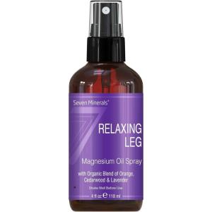 imageSeven Minerals Relaxing Leg Magnesium Spray Powerful Blend of Essential Oils Orange Cedarwood ampamp Lavender That Calms Legs Naturally 4 fl oz