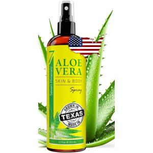 imageSeven Minerals Travel Size Organic Aloe Vera Spray with 100 Pure Aloe From Freshly Cut Aloe Plant Not Powder  No XanthanSo It Absorbs Rapidly With No Sticky Residue 2 fl oz12 Fl Oz Pack of 1