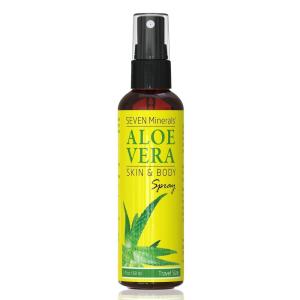 imageSeven Minerals Travel Size Organic Aloe Vera Spray with 100 Pure Aloe From Freshly Cut Aloe Plant Not Powder  No XanthanSo It Absorbs Rapidly With No Sticky Residue 2 fl oz2 Fl Oz Pack of 1