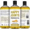 imageVegan Happy Joints Massage Oil for Massage Therapy  Big 16oz Bottle  Ideal for Professional or atHome Body Massage Soothing Natural Blend of Almond Jojoba Ginger Turmeric Orange ampamp Vitamin EHappy Joints