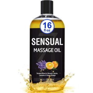 imageSeven Minerals Sensual Massage Oil for Massage Therapy ampamp Couples Massage  Big 16oz Bottle